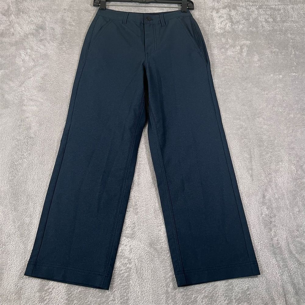 Ministry of Supply Kinetic Pants Men's 26x26‎ Navy Blue Flat Front Straight Leg